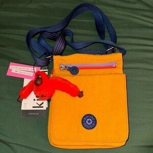 Kipling El Dorado Crossbody Travel Bag Organizer MultiPocket Purse in Spicy Gold